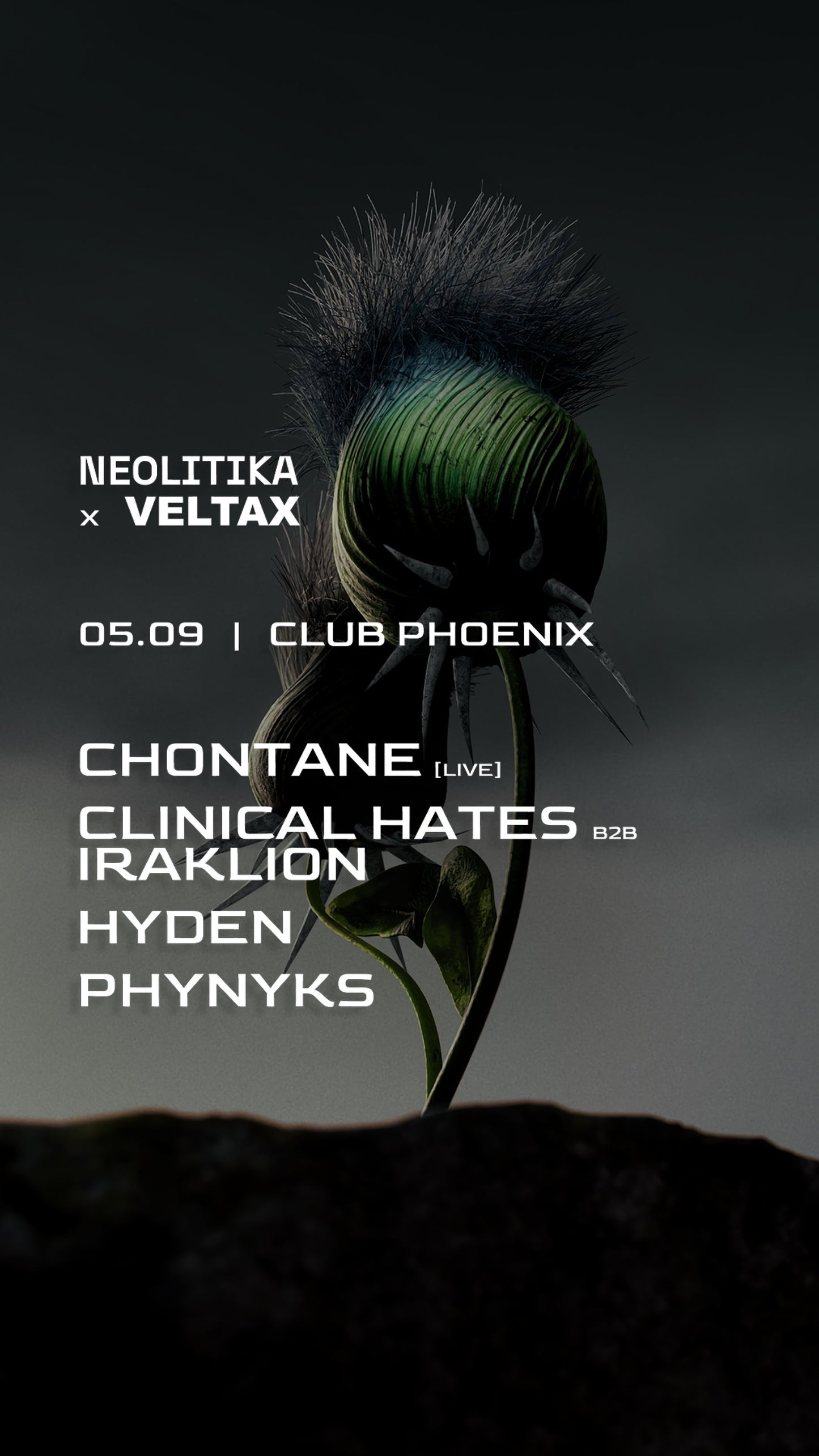 Neolitika X VELTAX at Club Phoenix Gianpula Malta official flyer