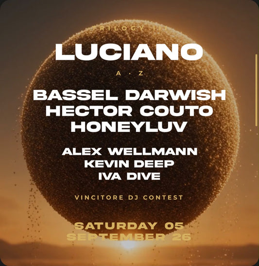 MAPPA Festival Tenerife 2026 flyer — Luciano headlining the third chapter of Trilogy at Avenida Siam