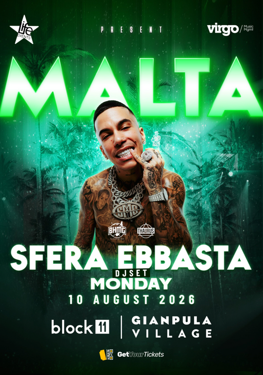 Sfera Ebbasta Live in Malta 2026: The Trap King Takes Gianpula
