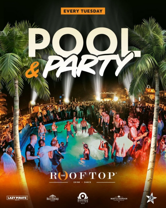 Gianpula Rooftop Pool Party - 1ST September – Malta nightlife event poster | tickets & VIP tables