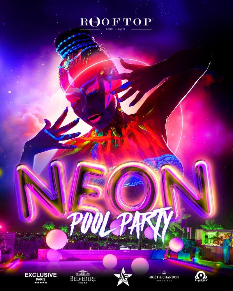 Neon Pool Party Gianpula Rooftop
