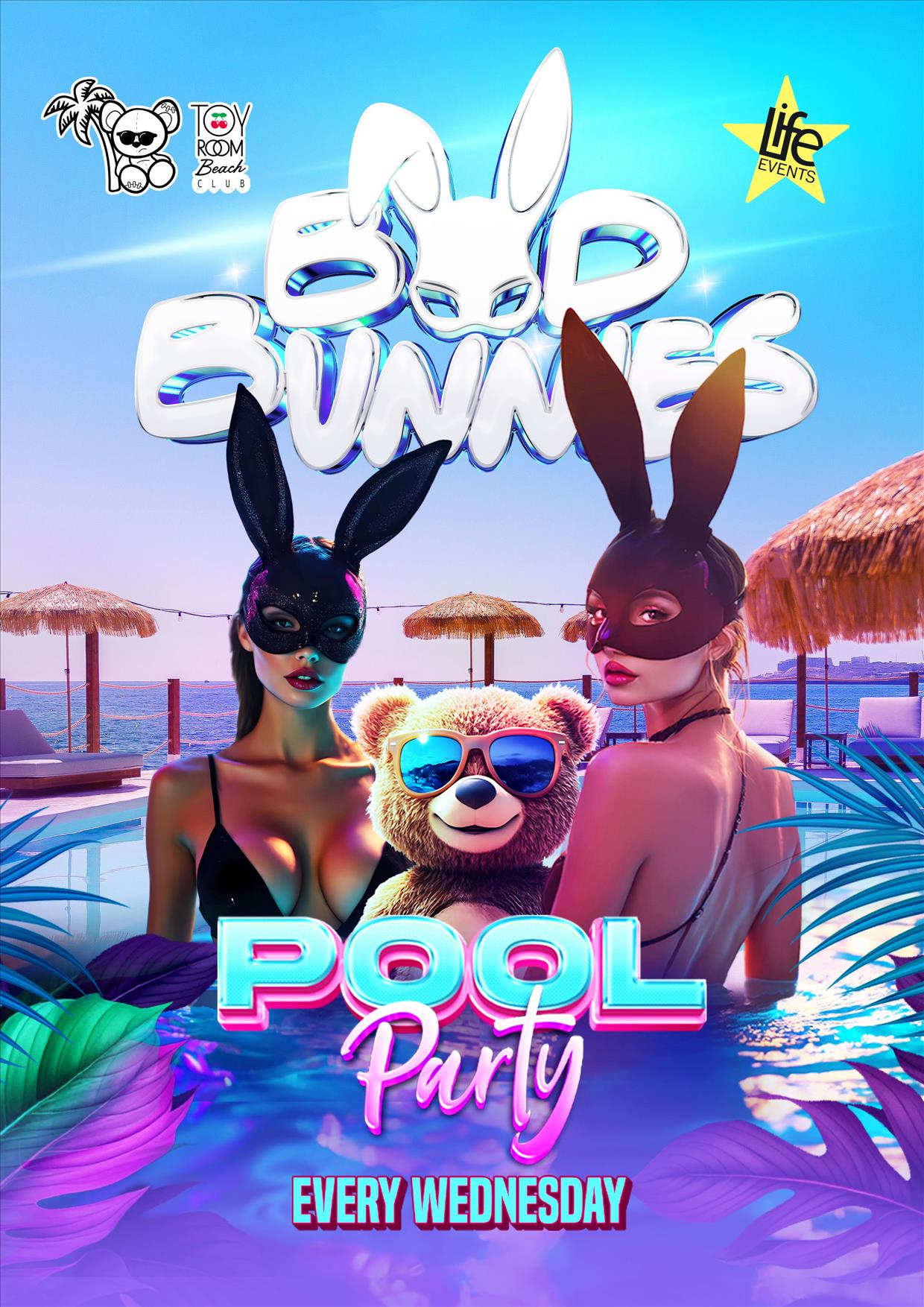 BAD BUNNIES TOY ROOM POOL PARTY
