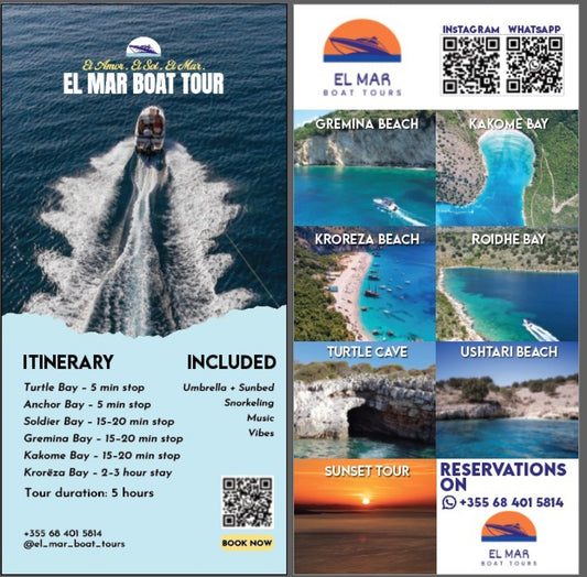 EL MAR BOAT TOUR — Guma Bar Restaurant, Saranda, Albania