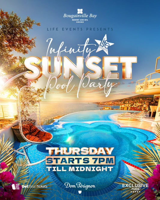 INFINITY SUNSET POOL PARTY — Bougainville Bay Resort & SPA, Saranda, Albania