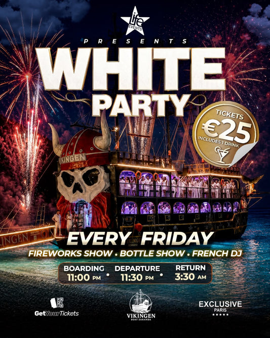 WHITE PARTY - Boat Party Vikingen — Vikingen Boat Saranda, Saranda, Albania